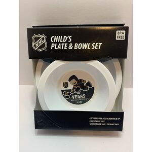 NHL Vegas Golden Knights Child's  Plate & Bowl Set NHL  kids Officially Licensed